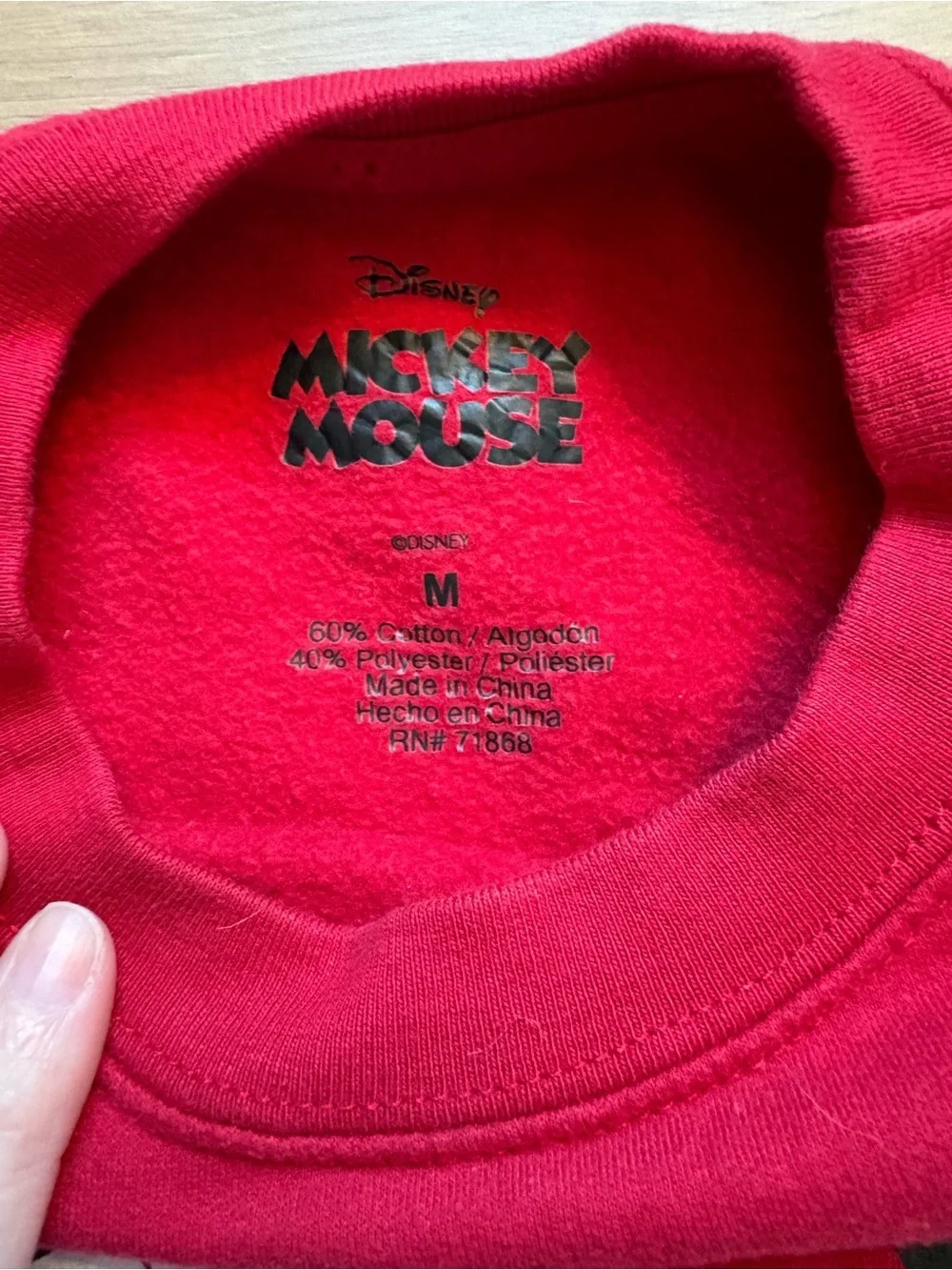 Disney Red Kids Mickey & Minnie Holiday Sweatshirt